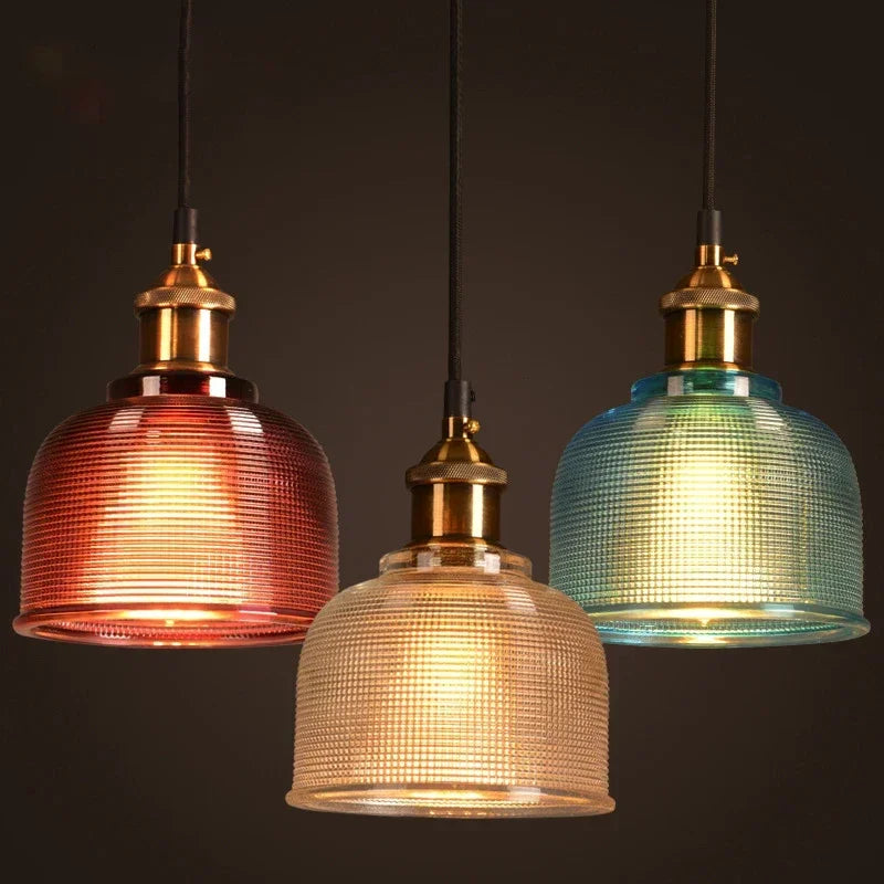 Vintage Ceiling Pendant Lamp – Retro Glass Chandelier for Rustic Home Decor