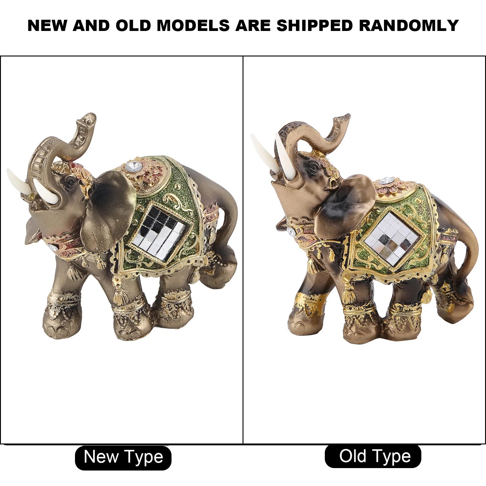 Lucky Feng Shui Elephant Figurine – Green Ceramic Statue for Wealth & Good Fortune Home Decoration