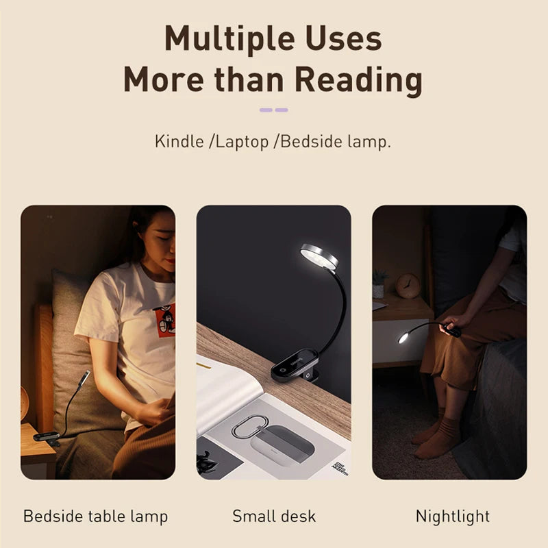 Wireless Rechargeable Desk Lamp with Stepless Dimming & Touch Control | Portable Reading