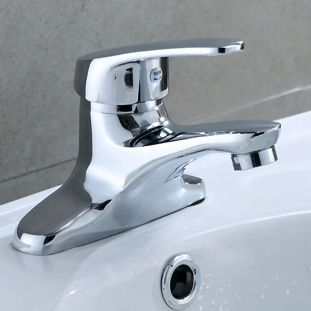 Dual-Hole Bathroom Faucet – Hot & Cold Water Mixer Tap for Kitchen and Bathroom