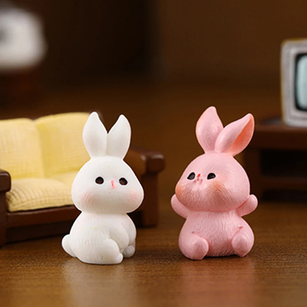 Charming Desktop Rabbit Ornaments – Creative & Unique Resin Decorations for Office or Home