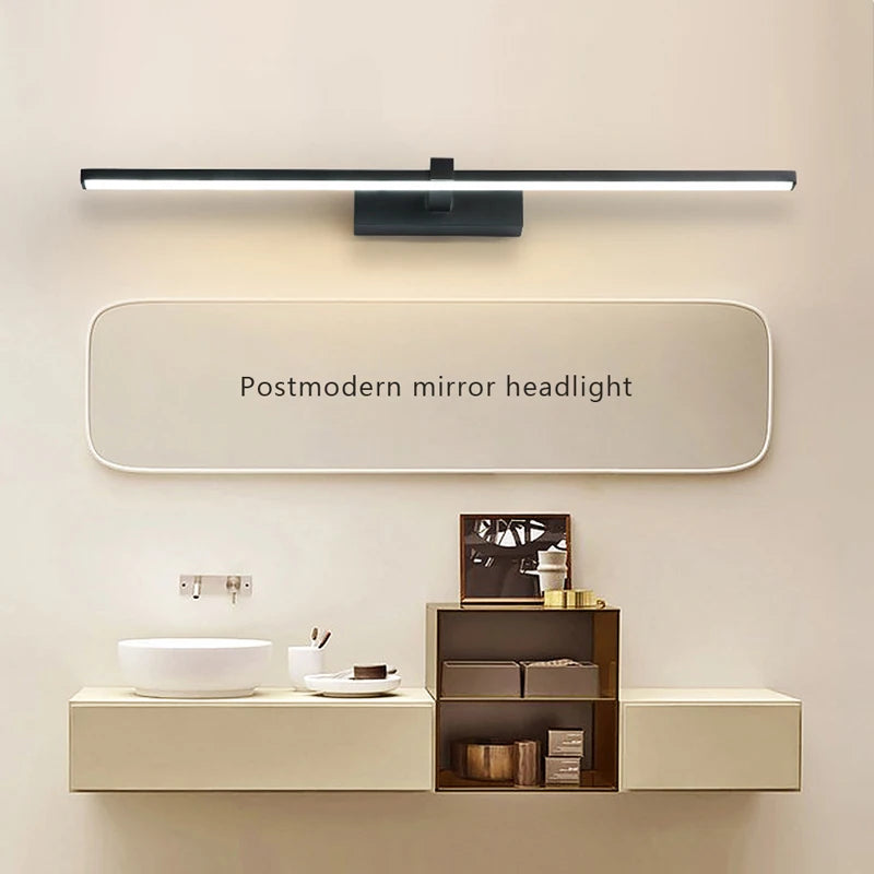 Modern LED Wall Light Bathroom Lamp - Aluminum LED Bathroom Mirror Light, Three Color Options, Wall Mounted