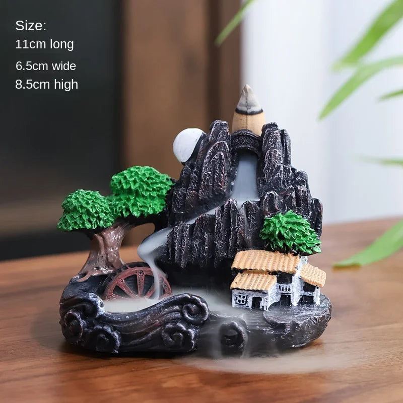 Resin Aromatherapy Incense Burner - Sandalwood Tower for Home Décor & Mosquito Control