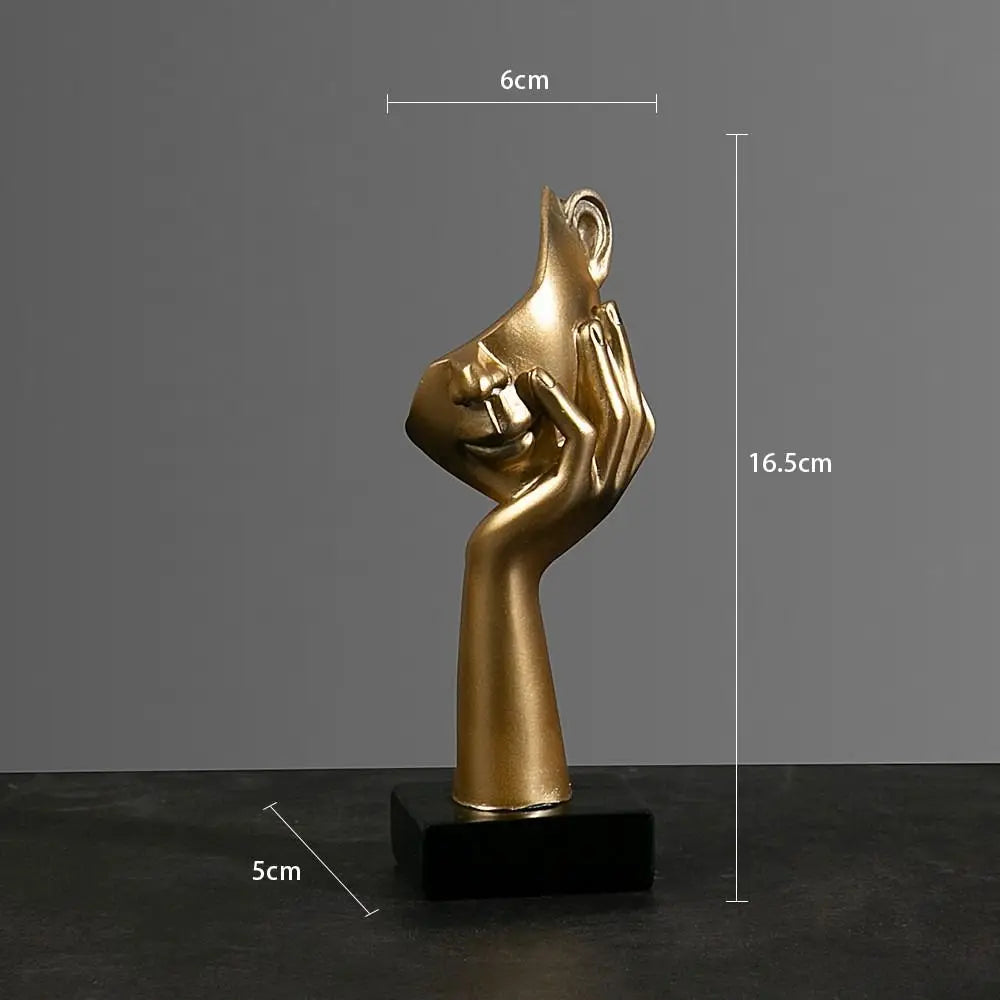 Resin Abstract Thinker Statue – Nordic Light Luxury Figurine for Home & Office Decor