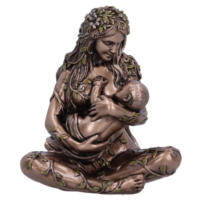 Mother Earth Gaia Statue – Hand-Painted Decorative Figurine for Home & Garden