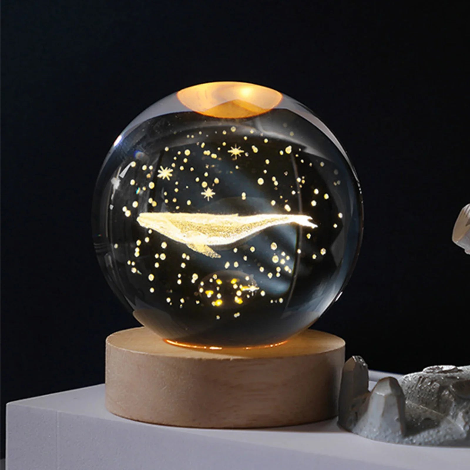 Crystal Ball LED Night Light - Galaxy Atmosphere Lamp for Home Décor