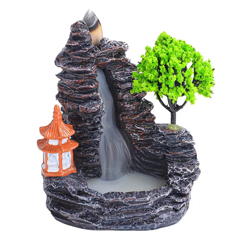 Resin Aromatherapy Incense Burner - Sandalwood Tower for Home Décor & Mosquito Control