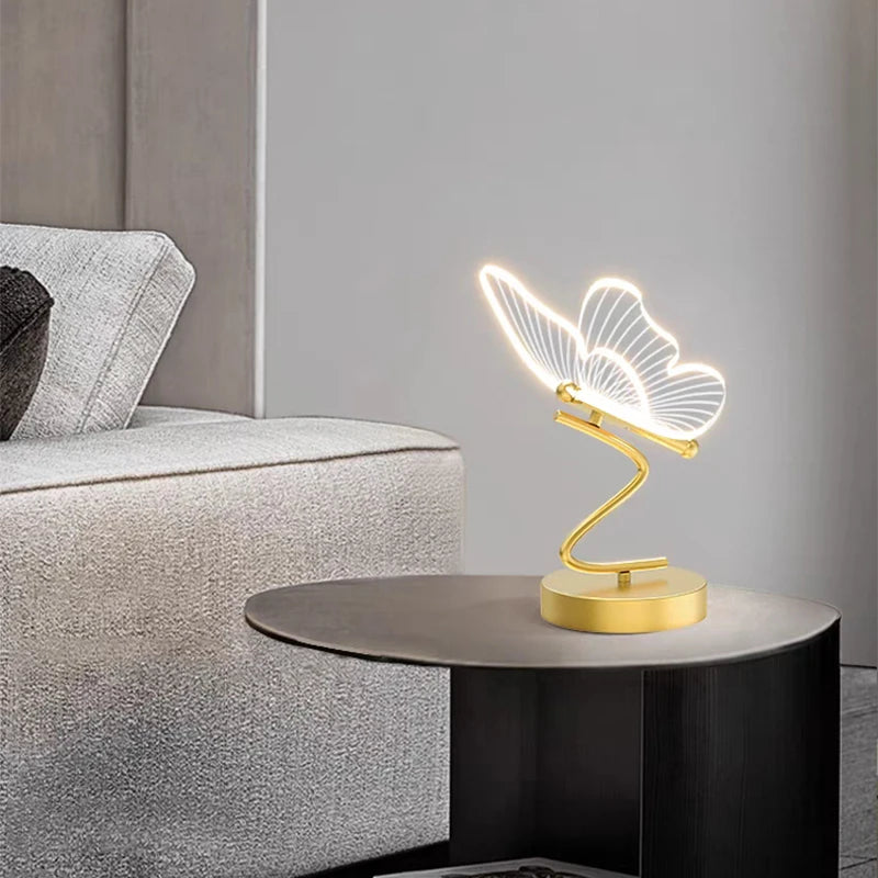 Modern Nordic LED Butterfly Table Lamp for Indoor Spaces