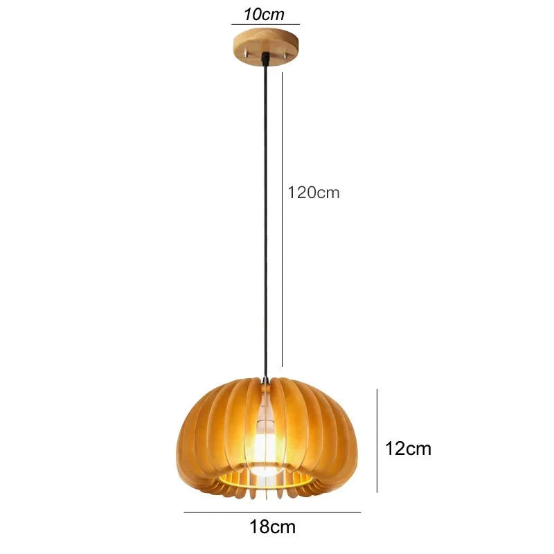 Style Bamboo Pendant Lamp – Elegant Chandelier for Cafes and Living Room Decor