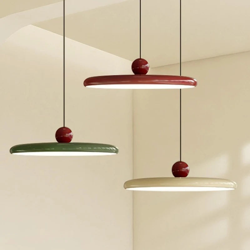 Nordic Macaron Iron Pendant Light – Modern Hanging Lamp for Living Room, Bedroom, and Restaurant