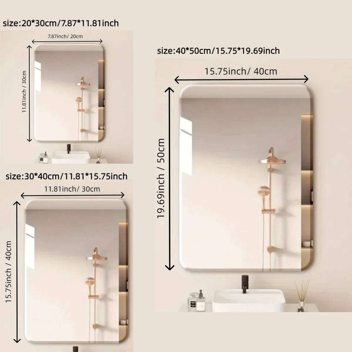 Shatterproof Acrylic Irregular Wall Mirror – Modern Bathroom & Bedroom Decor