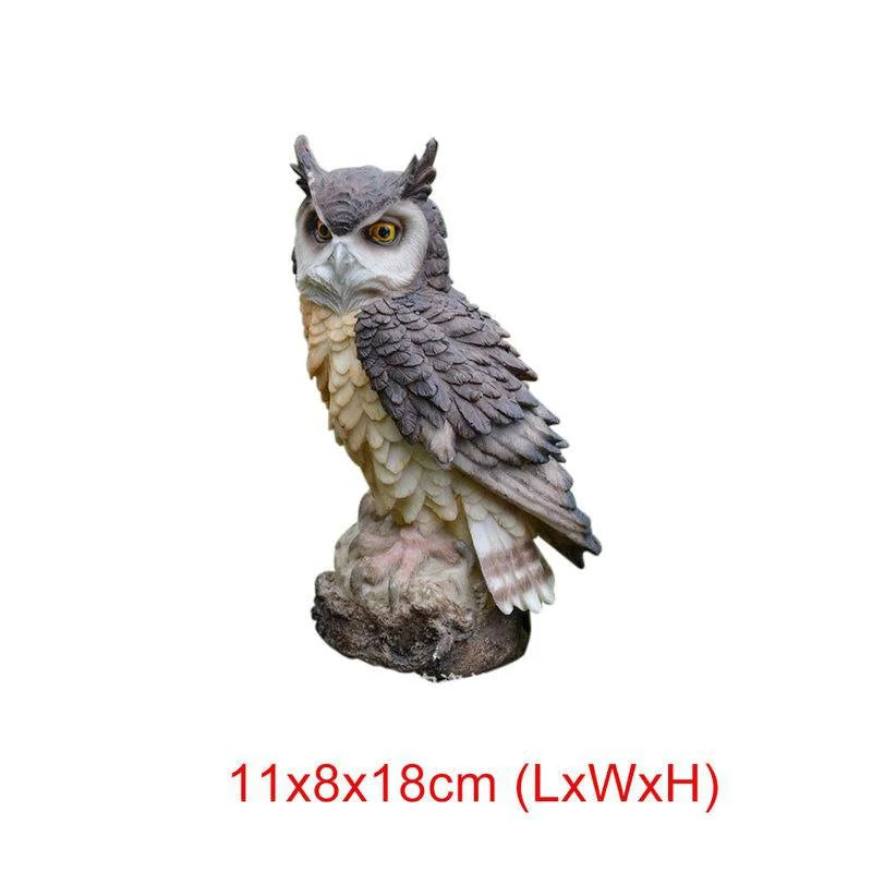 Resin Owl Statue - Modern Animal Desk Decoration for Living Room and Home Figurines