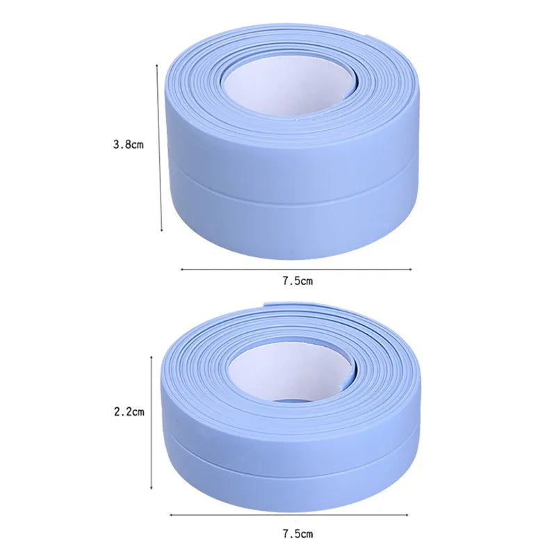 Self-Adhesive Waterproof Bathroom & Kitchen Sealing Strip Tape – PVC Caulk Edge Tape for Sink, Shower and Bath