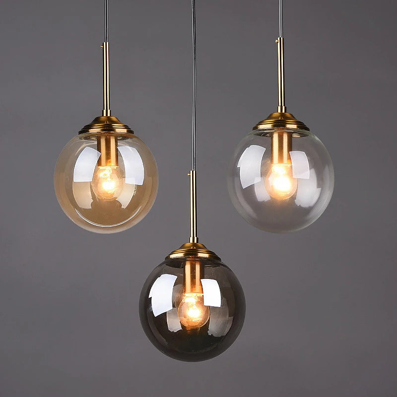 Nordic Simple Style Chandelier – Modern Glass Pendant Light for Living Room and Restaurant