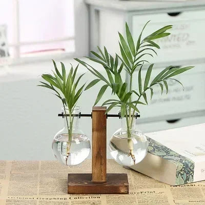 Hydroponic Glass Plant Terrarium – Modern Desktop Vase for Home & Office