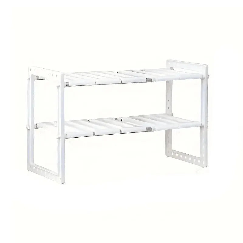 Cabinet Organizer Shelves – Stackable Kitchen Counter Shelves, Pantry & Bathroom Storage Organizer