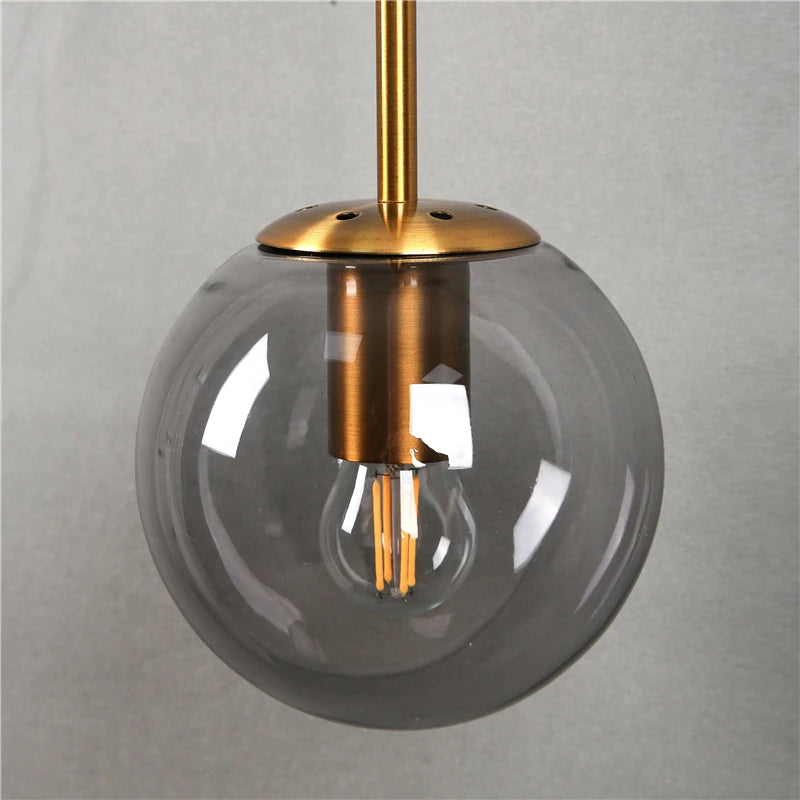 Nordic Modern Vintage Wall Lamps: LED Glass Ball Elegance for Your Home