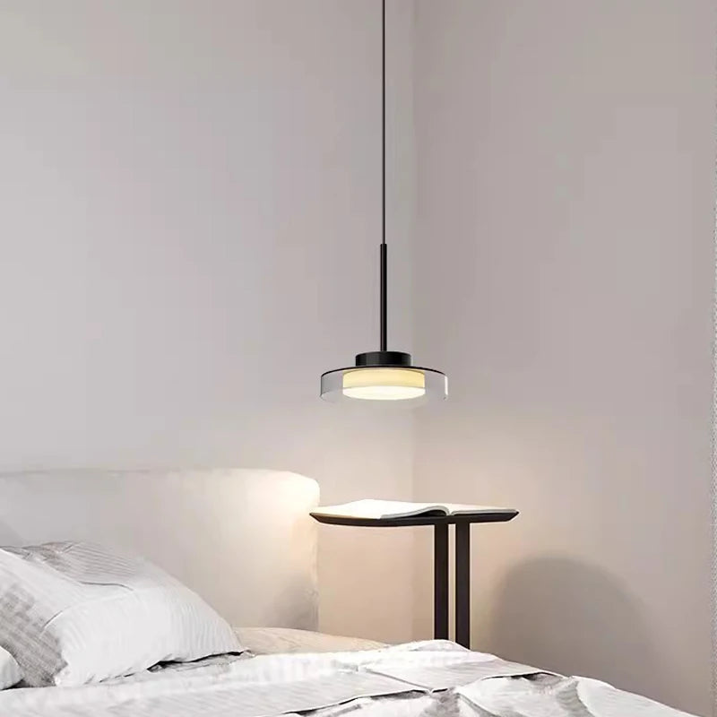 Post-Modern LED Pendant Light Acrylic Hanging Fixture for Bedroom, Living Room, and Dining Room Deco